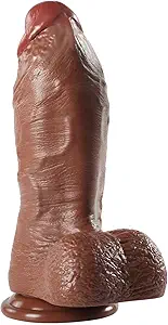 11.8 Inch Huge Giant Dildo Realistic,3.5 '' Diameter Thick Dildo Brown with Strong Suction Cup, BBC Adult Toys & Games for Men Women Gay - Image 5