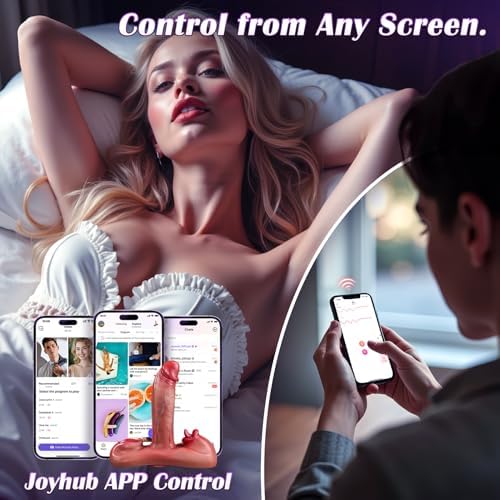 Thick Riding Dildo Sex Toys - Koxten 6 in 1 Thrusting & Vibrating & Heating Big Realistic Dildo Adult Toys for Women with Suction Cup and Sit and Ride Strap on Dildos - Image 4