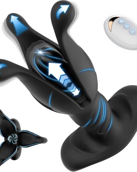 Prostate Massager Anal Toys, BEISAR Male Sex Toys for Men Sex Toy Anal Plug Adult Toys Anal with 9 Tension Shock Flapping Thrusting Vibrating Butt Plug Male Vibrator Dildo for Men Remote Control