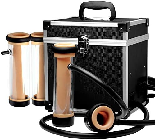 LoveBotz The Super Milker Deluxe Automatic Stroker Machine | 4 Interchangeable Cylinders with Rubber Seals & Textures | Hands-Free Suction | Discreet Locking Storage | Multi-Speed Dial - Image 2