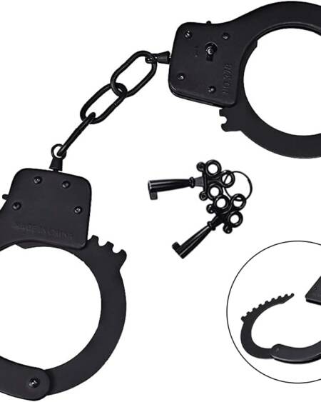 Bedsecret Handcuffs Double Lock Steel Police Edition Professional Grade Handcuffs,Hand Cuffs Cop with Keys