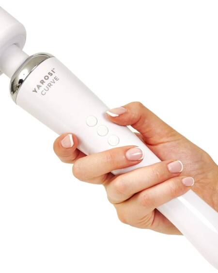 Yarosi Cordless Curve Therapeutic Device – 8 Powerful Speeds and 20 Patterns – for Muscle Aches and Sports Recovery – Rechargeable – Travel Friendly – White