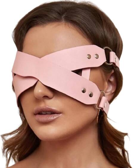 Punk Erotic Cosplay Mask with Wide Waist Strap for Men & Women for Halloween Roleplay, Clubwear & Bedroom Fantasy